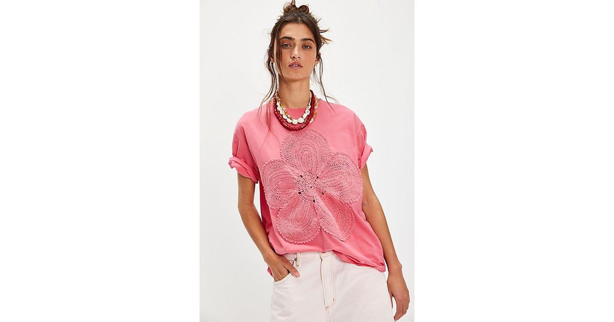 Free People ★ The Tales Crochet Flower Tee The Tales Crochet Flower Tee at MarketFair Shoppes in