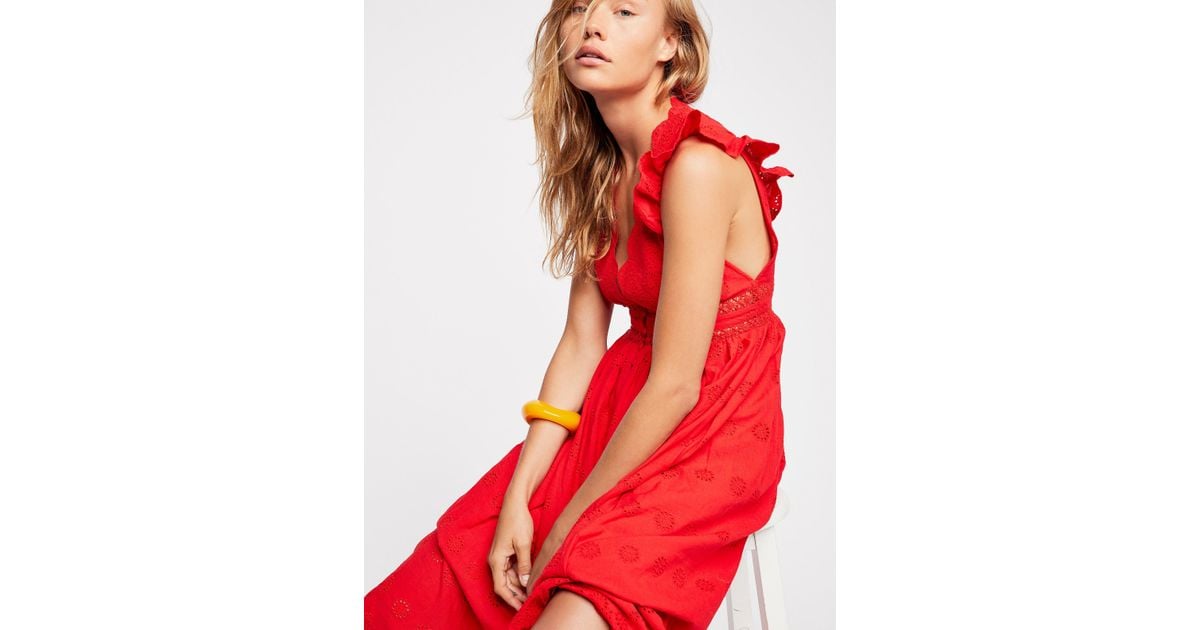 peach pie midi dress