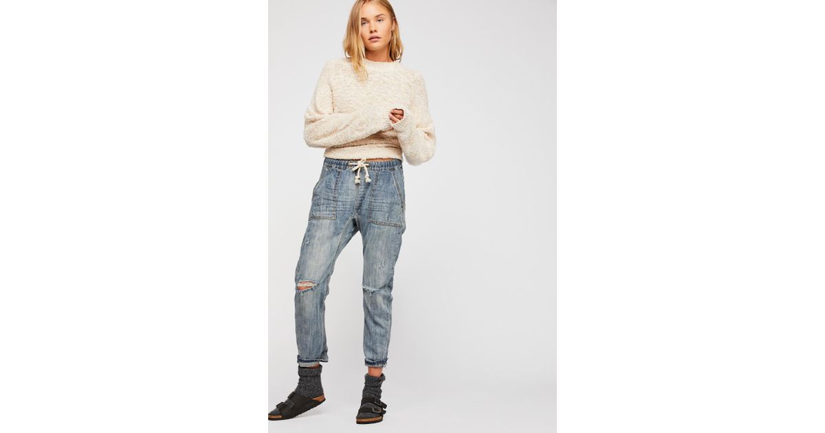 free people drawstring jeans