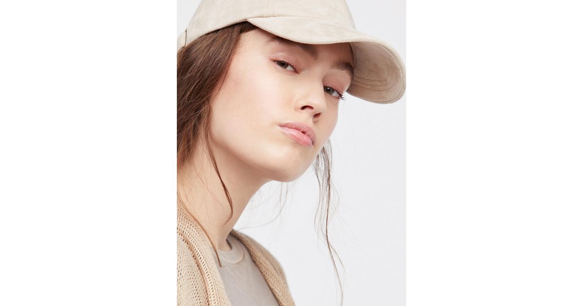 faux suede baseball cap