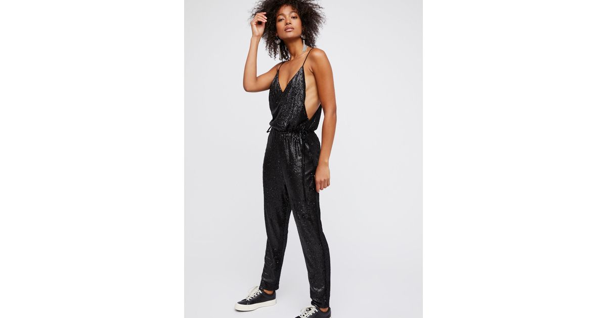 black sequin pantsuit