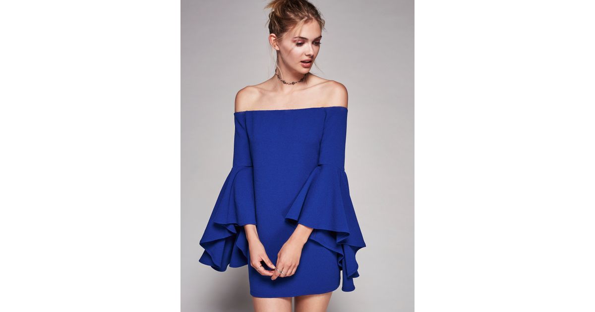 Free People Synthetic Let S Dance Mini Dress In Cobalt Blue Lyst