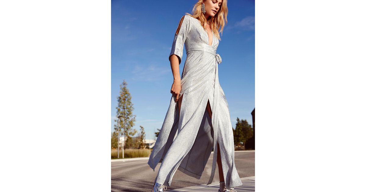 pale blue wrap dress