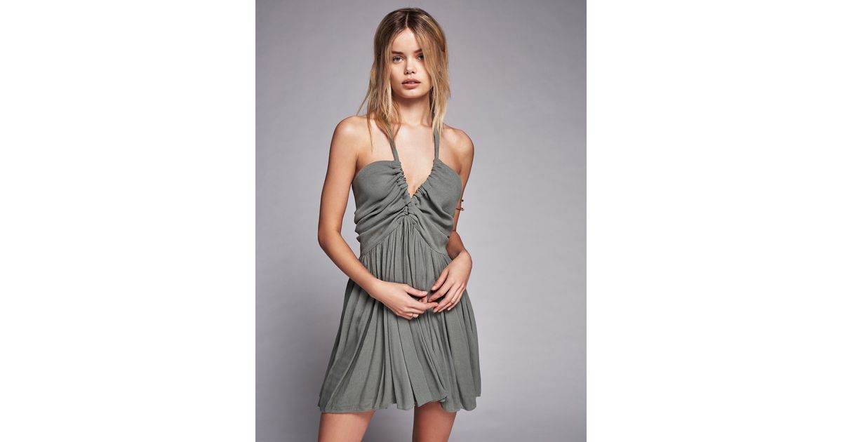 Free People Rosetta Dress in Dusty Jade 