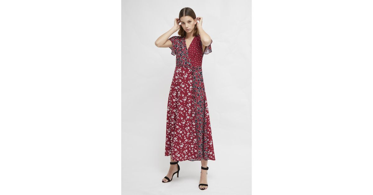 aliyah crepe floral maxi dress