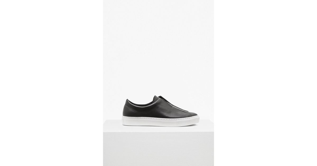 french connection sara non eyelet leather trainers