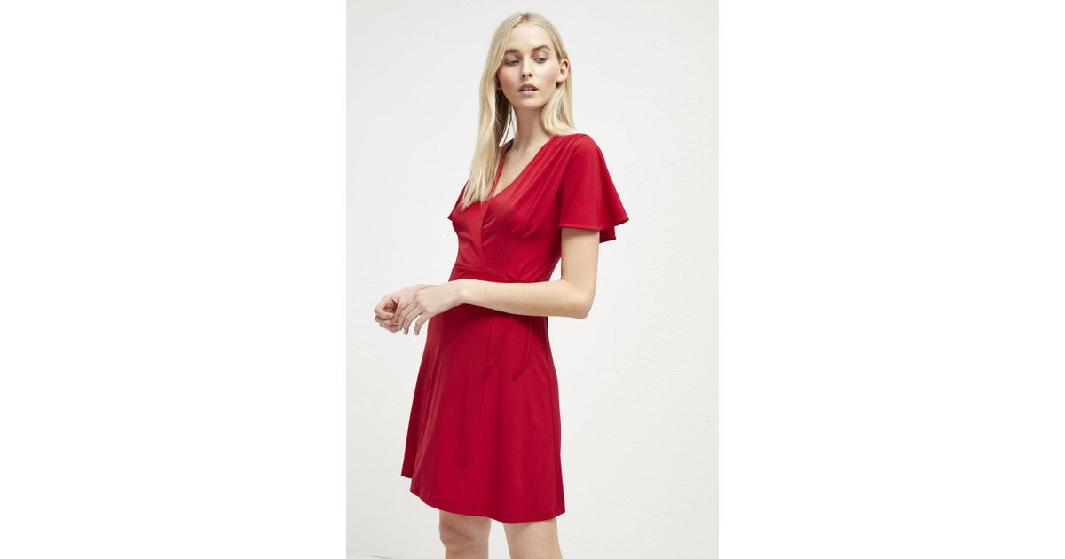 french connection red wrap dress
