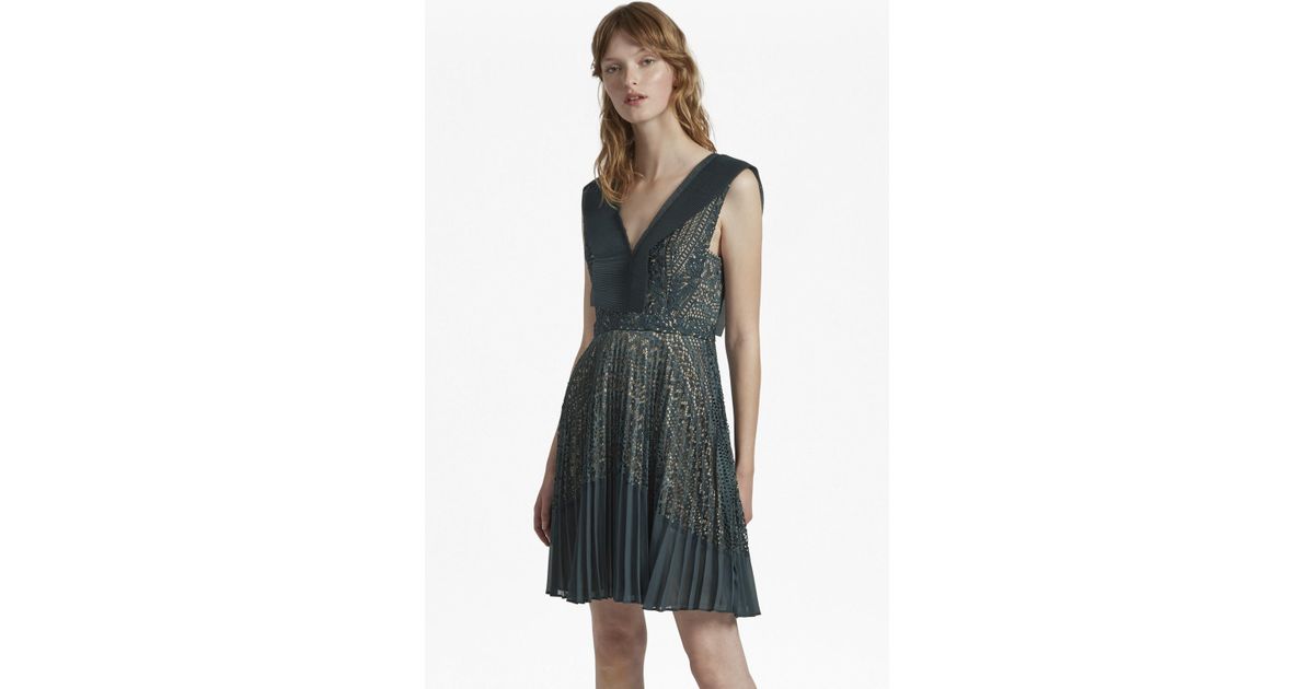 french connection orabelle flared lace dress