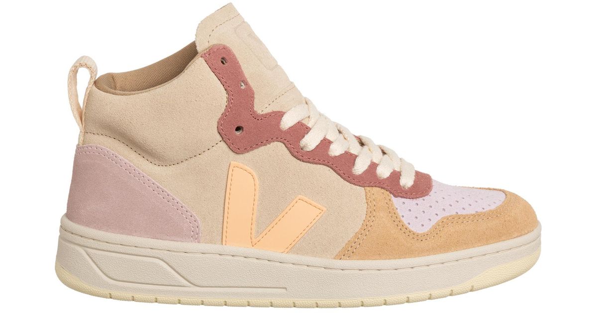 Veja V15 Hightop Sneakers in Beige (Pink) Save 34 Lyst