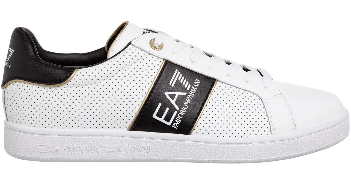 ea7 sneakers black gold