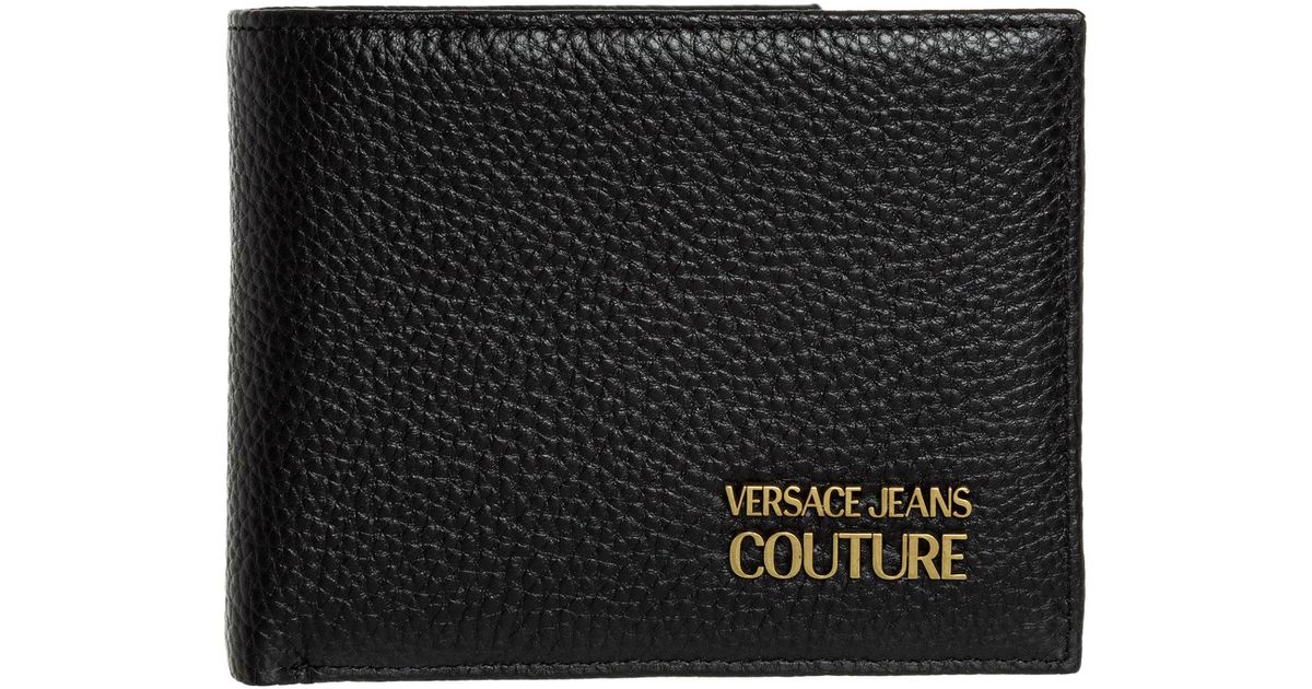 Versace Jeans Couture Leather Wallet in Black for Men | Lyst