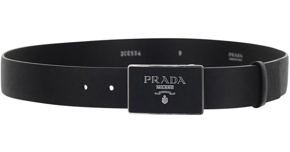 Prada Belt in Black for Men Lyst