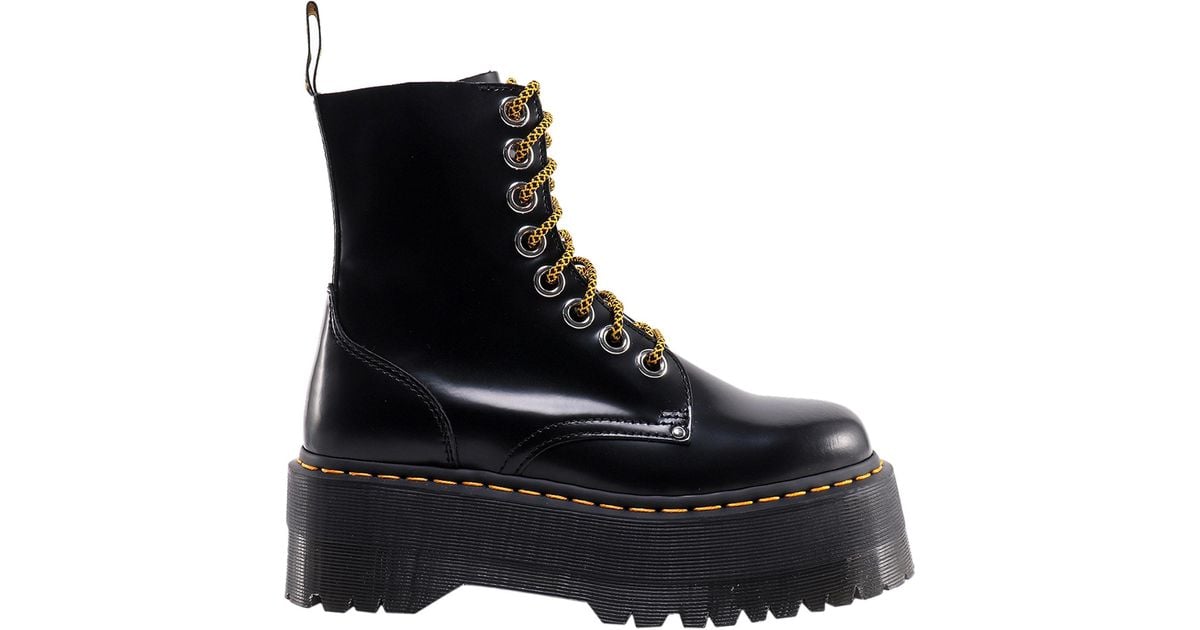 Dr. Martens Jadon Max Lace up Boots in Black Lyst