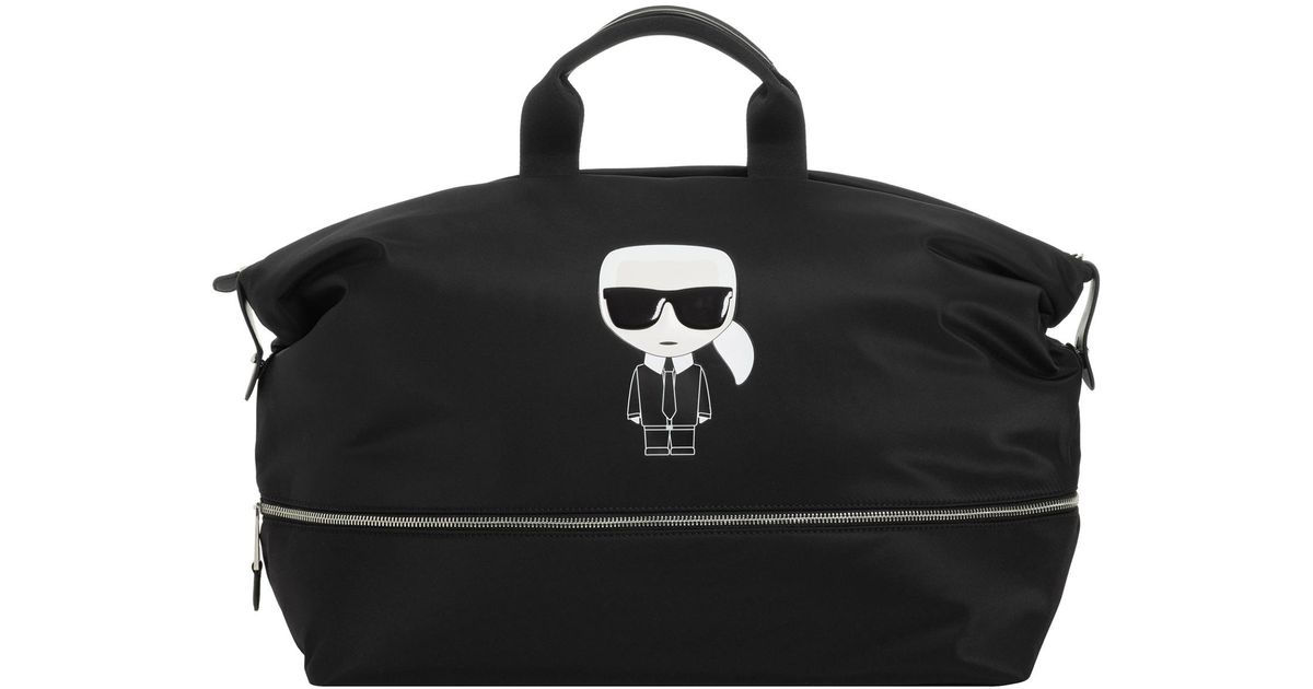 Karl Lagerfeld K/ikonik Duffle Bag in Black Lyst