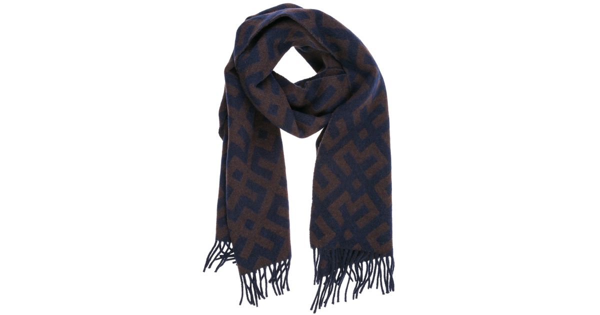 Emporio Armani Men's Wool Scarf in Dark Brown (Brown) for Men Lyst