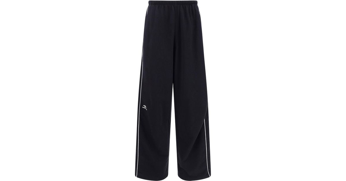 Balenciaga Cotton Sport Tracksuit Trousers 3b Sports Icon in Black for ...