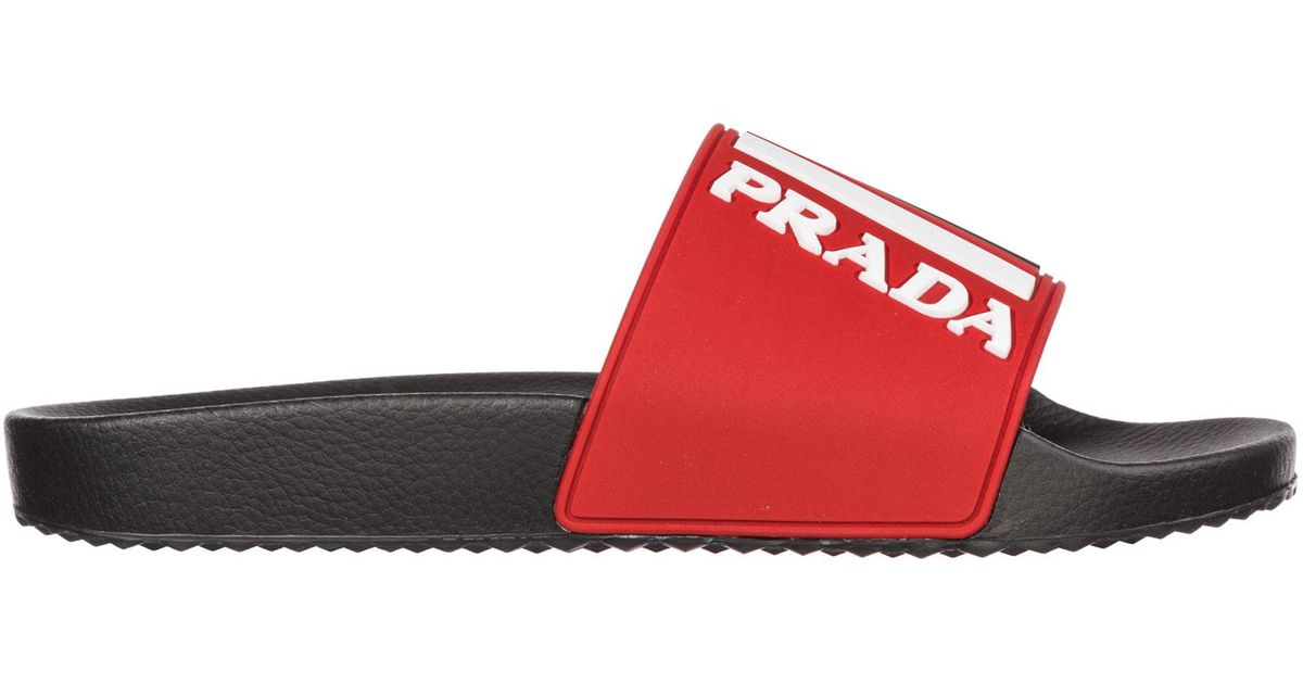 Prada hot sale slides mens