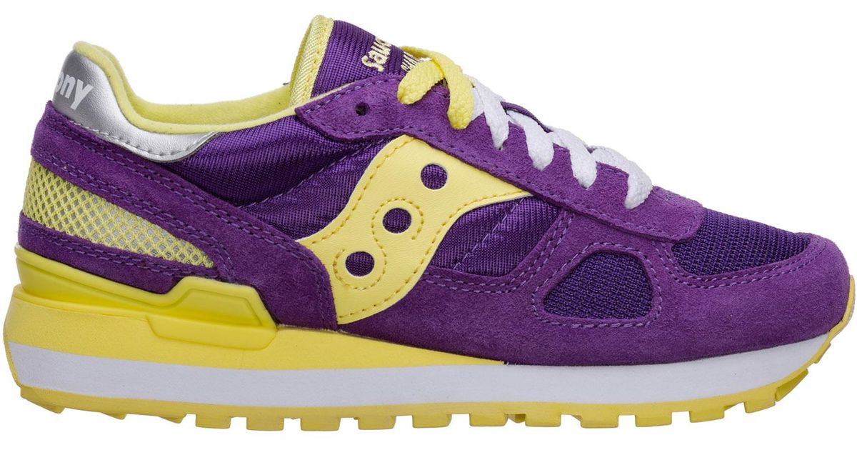 purple saucony sneakers