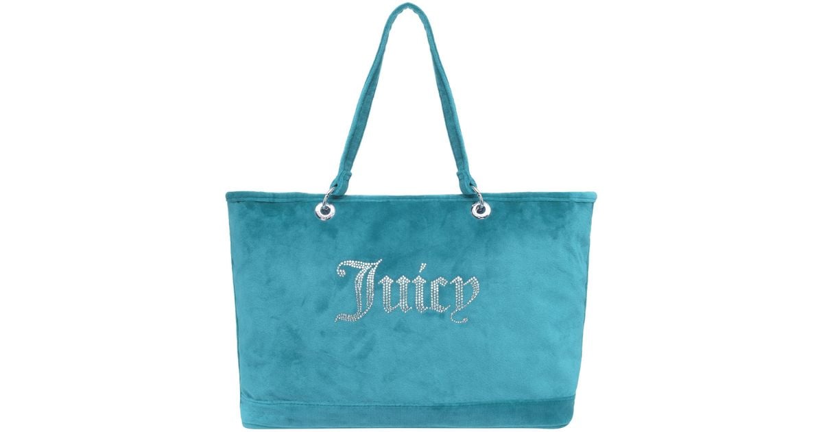 【JUICY COUTURE】Kimberly ロゴ ベロア トート バッグ L ポーチ Juicy Couture Kimberly Large Tote Bag in Black | Lyst