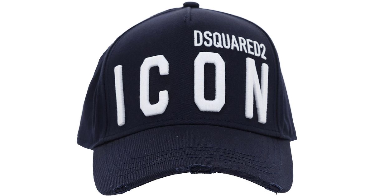 Cotton Hat Baseball Cap Icon in Navy 