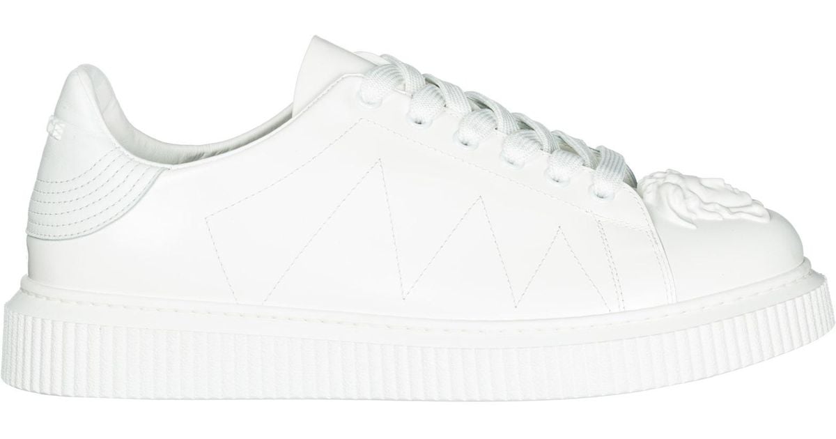 versace medusa sneakers white