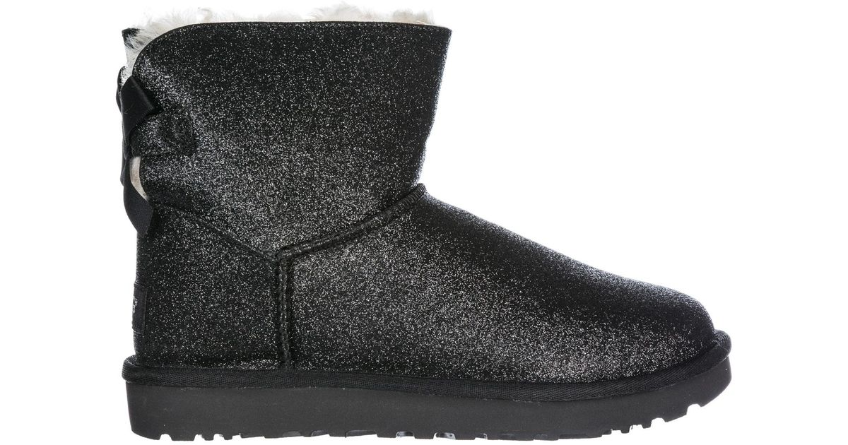 ugg mini bailey bow sparkle black