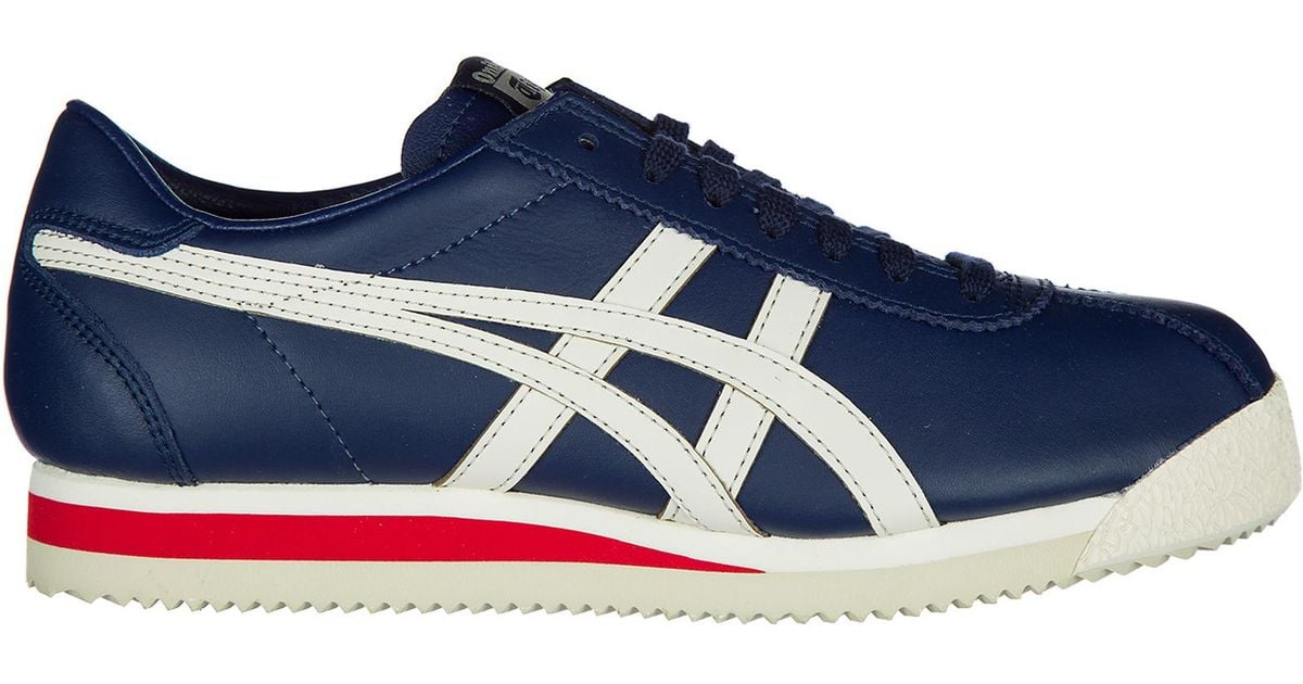 Onitsuka Tiger Shoes Leather Trainers Sneakers Tiger Corsair in Blue ...