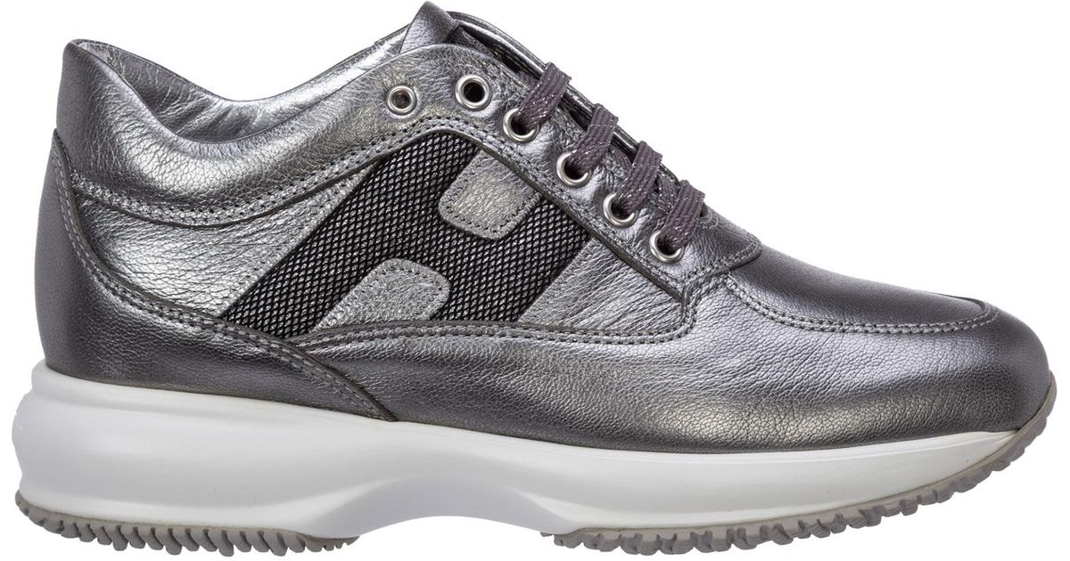 Hogan Interactive Sneakers in Silver (Metallic) | Lyst