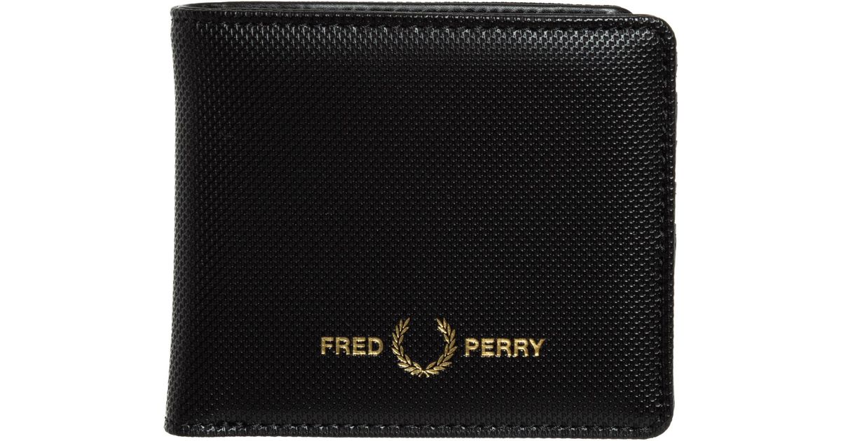 Fred Perry Wallet Credit Card Bifold in Black for Men | Lyst
