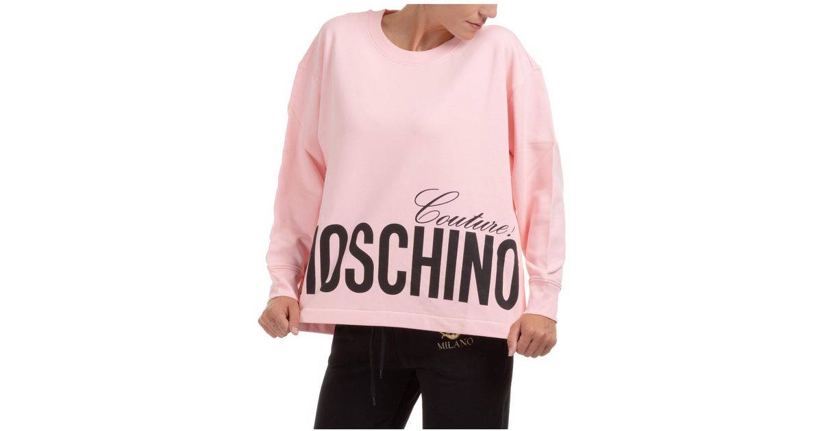 Moschino Cotton Women's Sweatshirt in Pink - Lyst