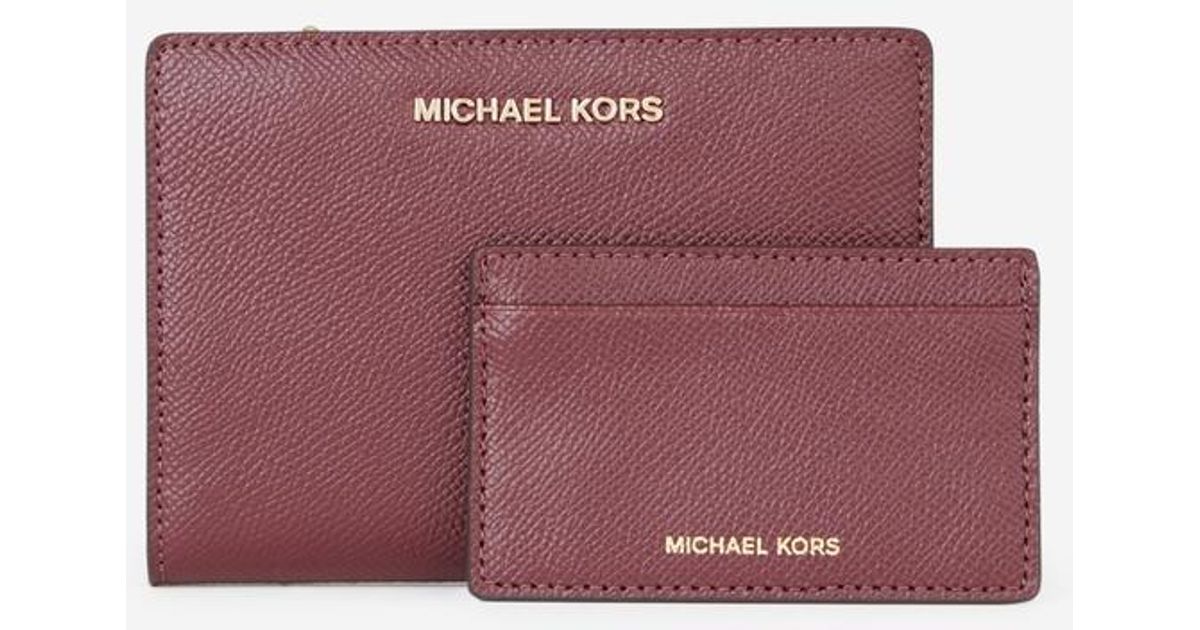 Portefeuille avec porte-cartes Jet Set en cuir MICHAEL Michael Kors en  coloris Rose - Lyst