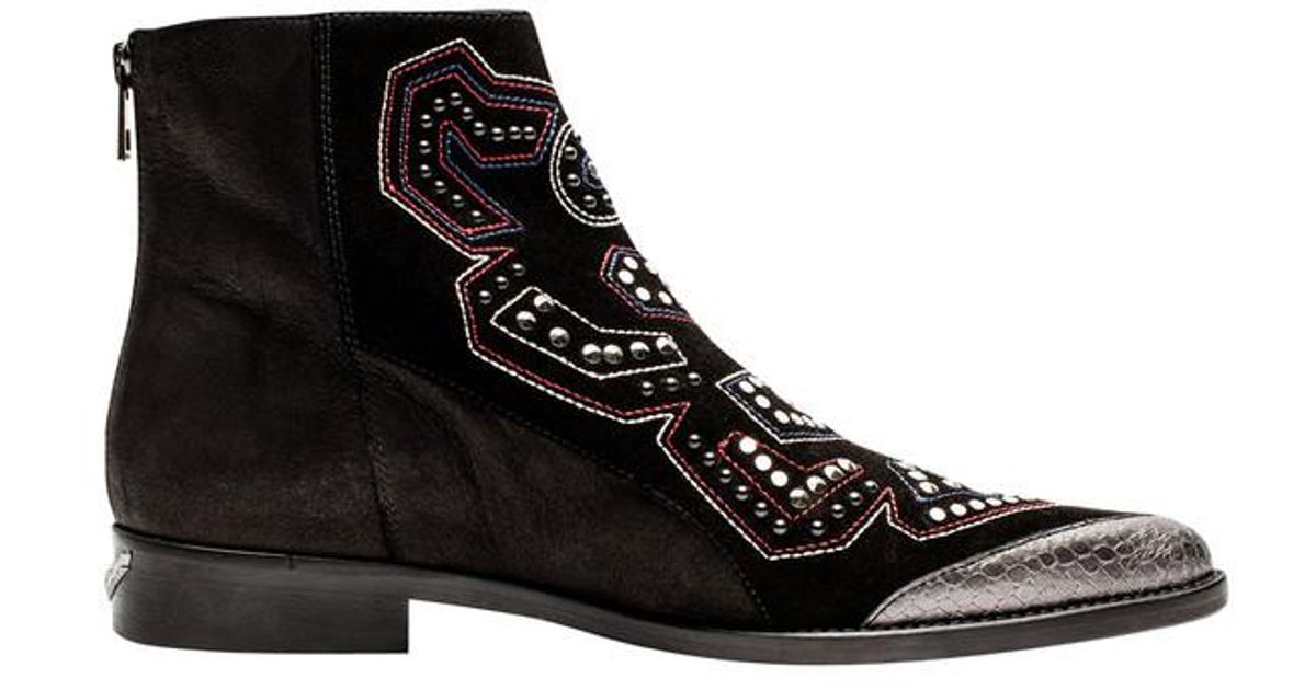 Bottines en cuir Mods Neo Clous Zadig & Voltaire en coloris Noir | Lyst