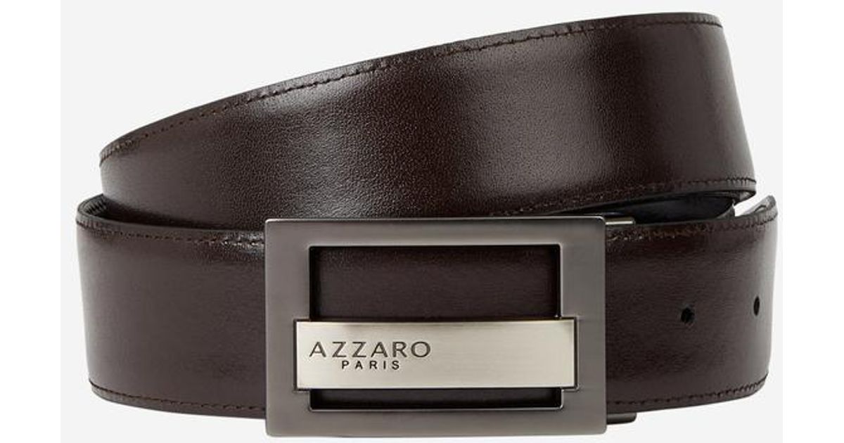 Coffret ceinture cuir réversible doubles boucles Azzaro pour homme - Lyst