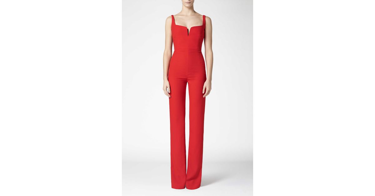 galvan red jumpsuit