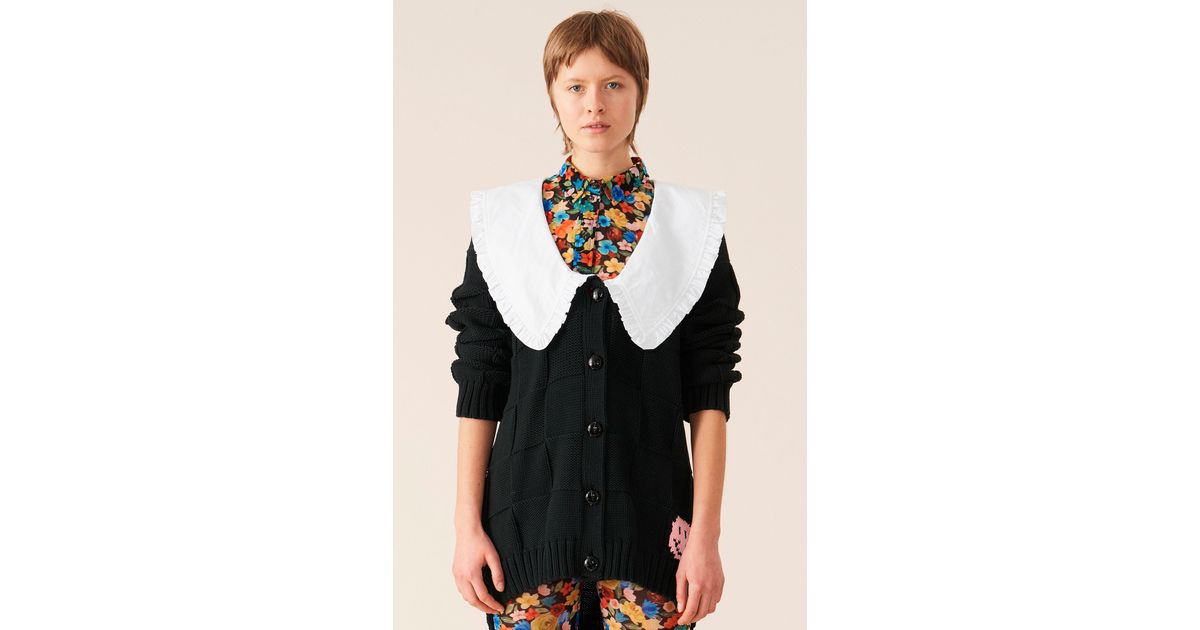 ganni cotton robe knit cardigan