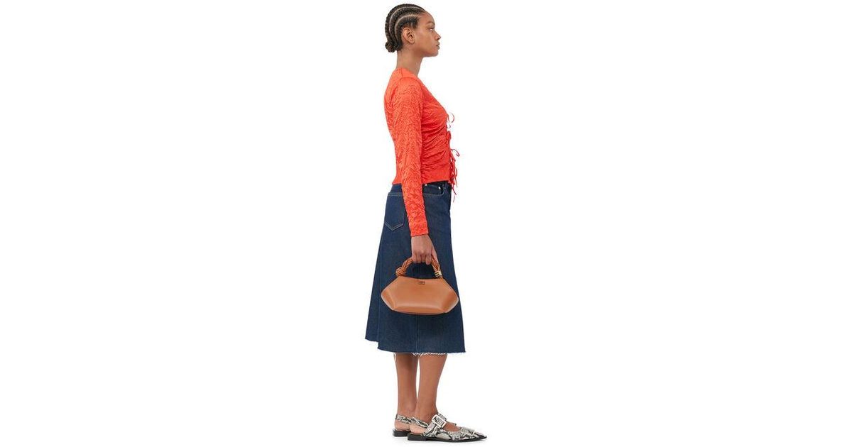 Ganni Small Bou Bag in Yellow Cream