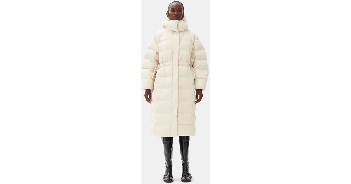 Ganni Tech Puffer Coat in White Lyst