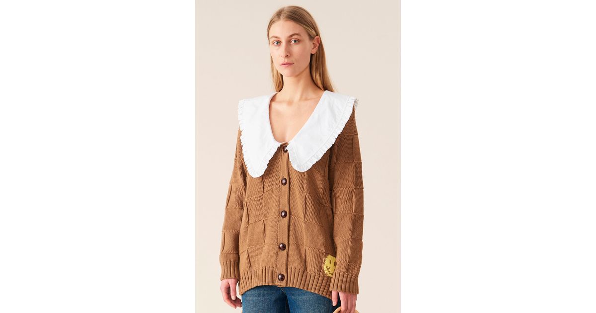ganni cotton robe knit cardigan