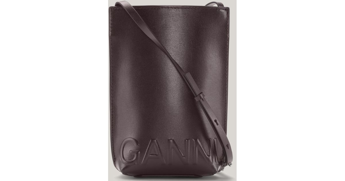 ganni mini crossbody logo bag