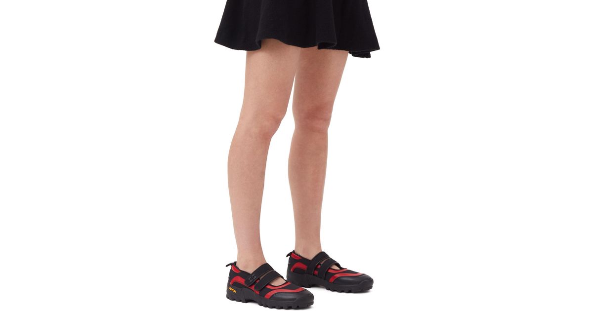Ganni Red Performance Velcro Mary Jane Ballerinas in Weiß | Lyst DE