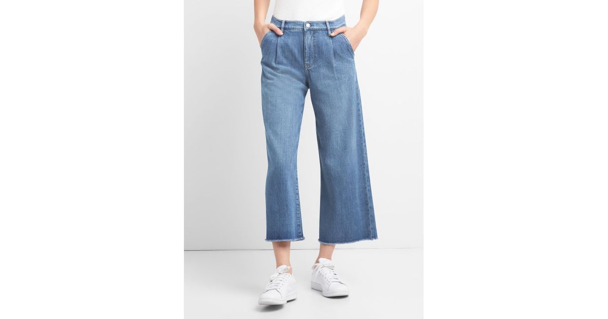 gap wide leg crop jeans