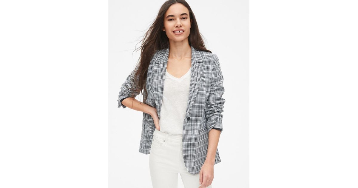 gap houndstooth blazer