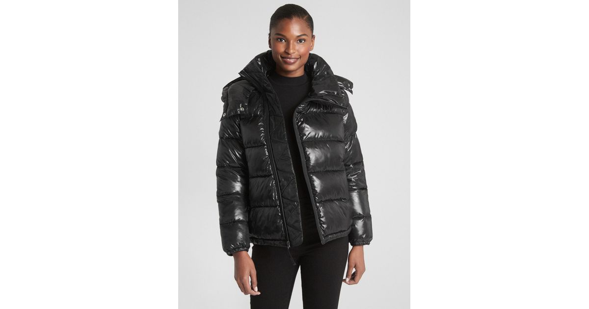 coldcontrol high shine puffer jacket
