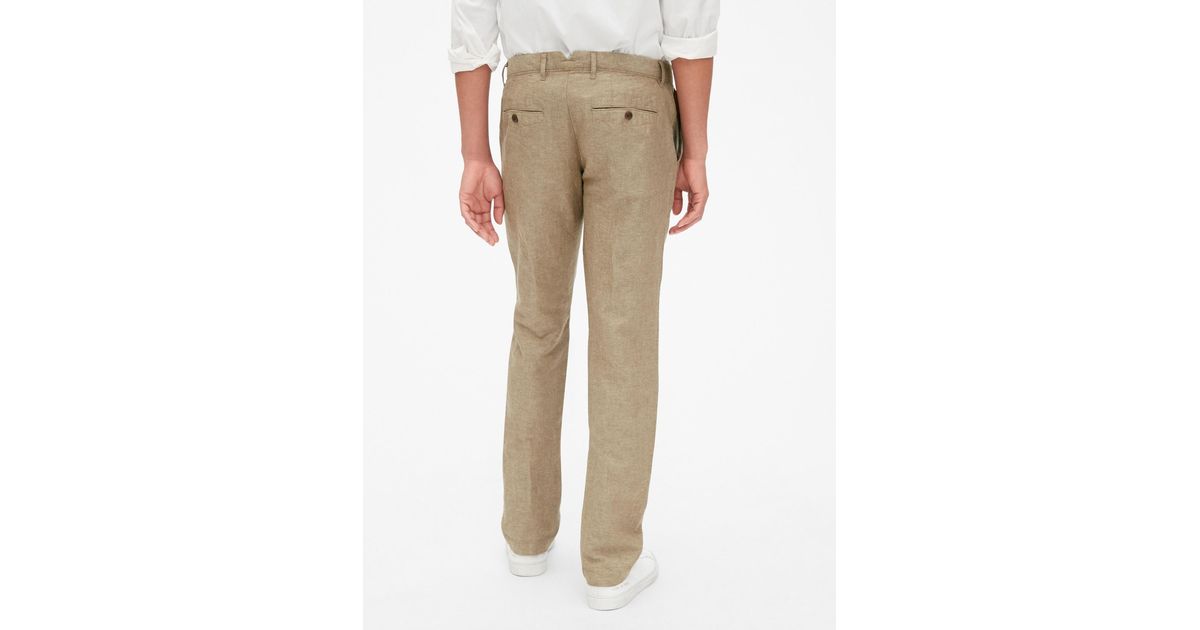 gap linen khakis