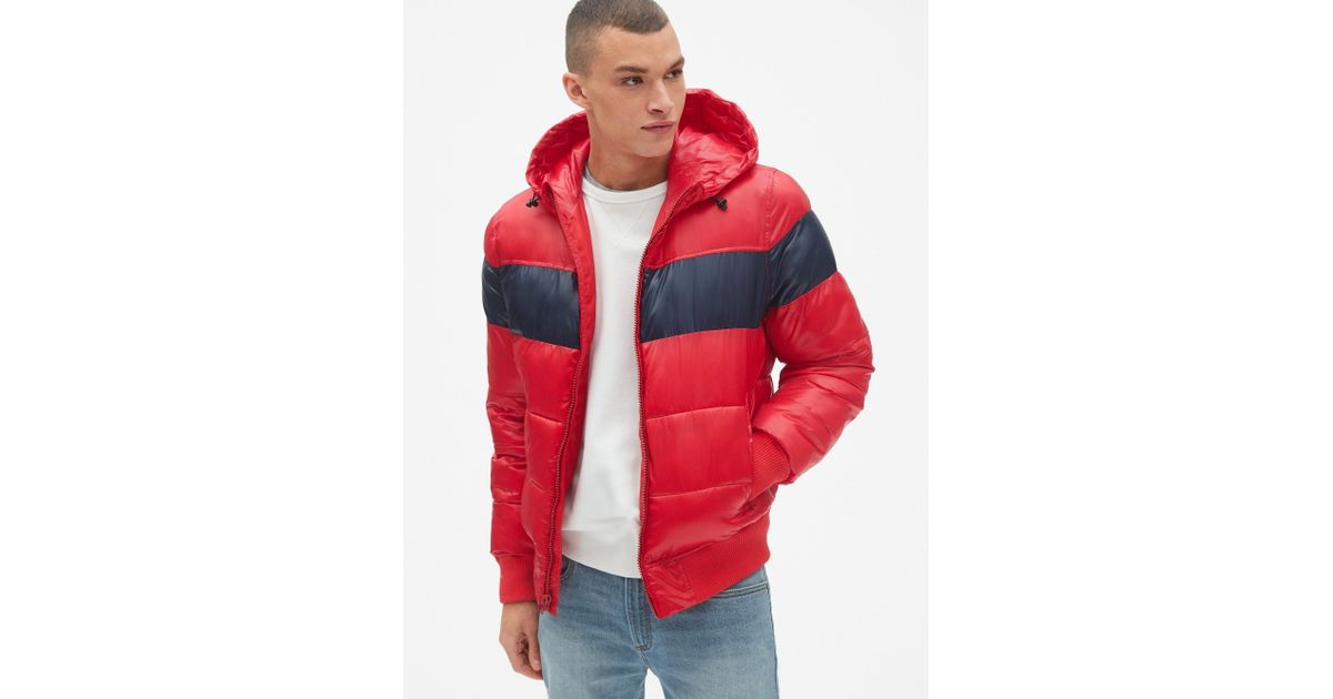 gap heavyweight down hooded puffer jacket