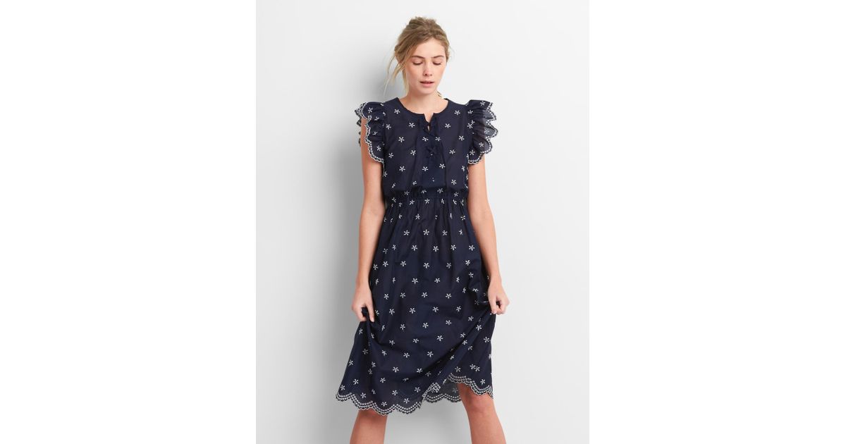 gap midi eyelet dress