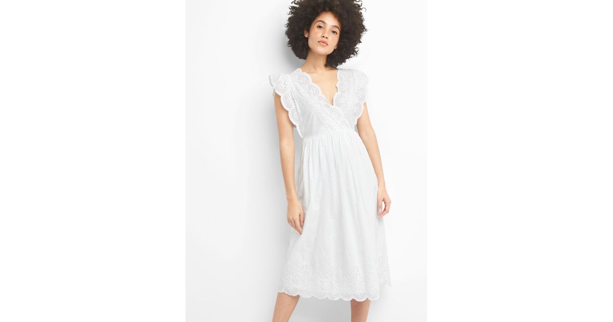 gap midi eyelet dress