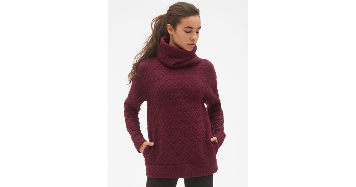 gap jacquard funnel neck pullover