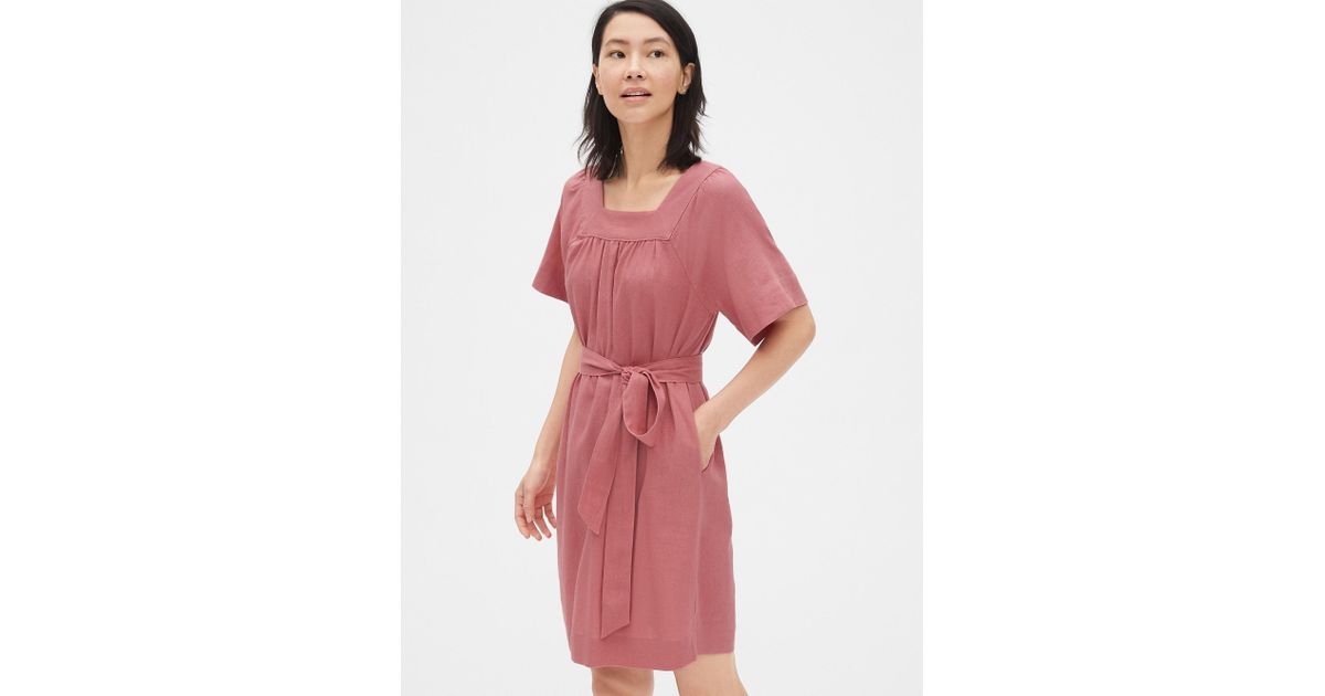 square neck smock dress