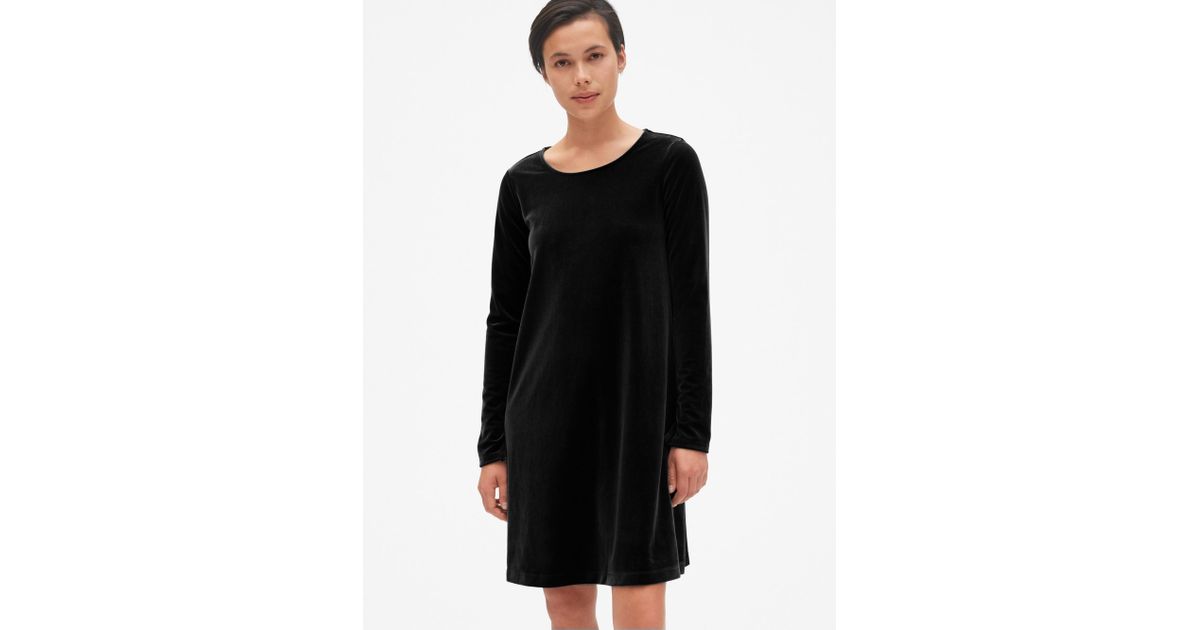 gap velvet swing dress